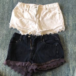 2 pair free people shorts